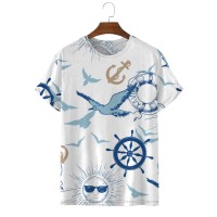 Marine Graphic Print Short Sleeve T-Shirt