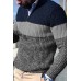 Men's Sweater Long Sleeve Color Match V-neck Sweater