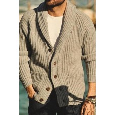 Men's Autumn And Winter Sweater Long Sleeve Slimming Cardigan Lapel