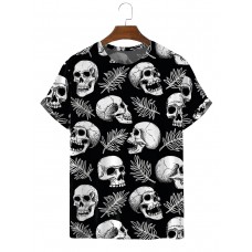 Men's Black Skull Resort Short Sleeve T-Shirt