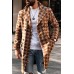 Mid-length Houndstooth Print Coat